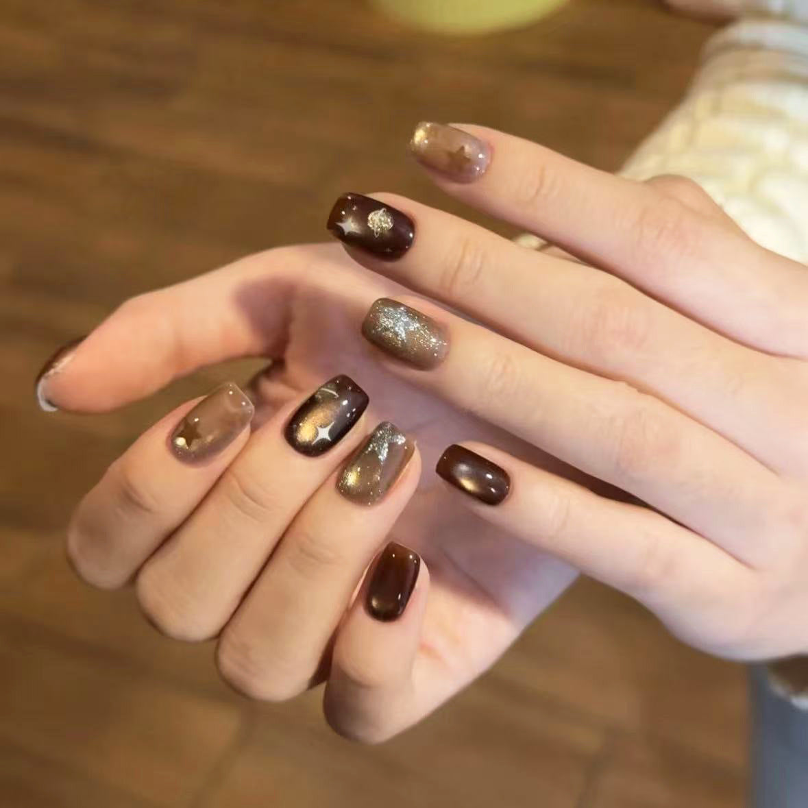 Artistic Space-Themed Press-On Nails — product view 2