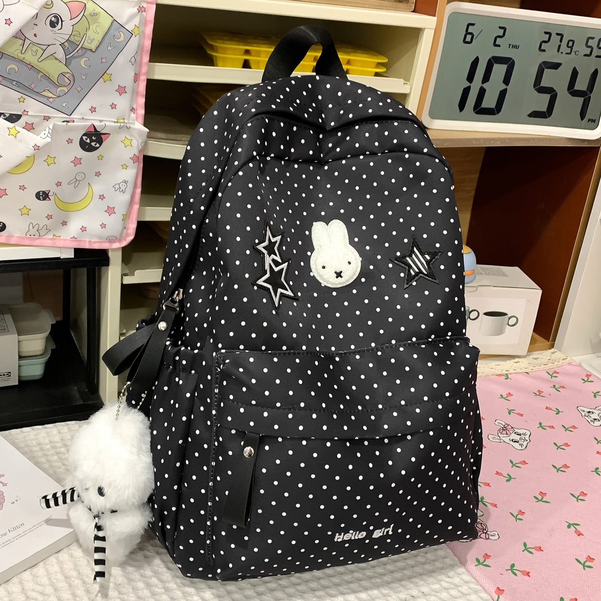 Fun-Themed Polka Dot Backpack LoungeYard — product view 6