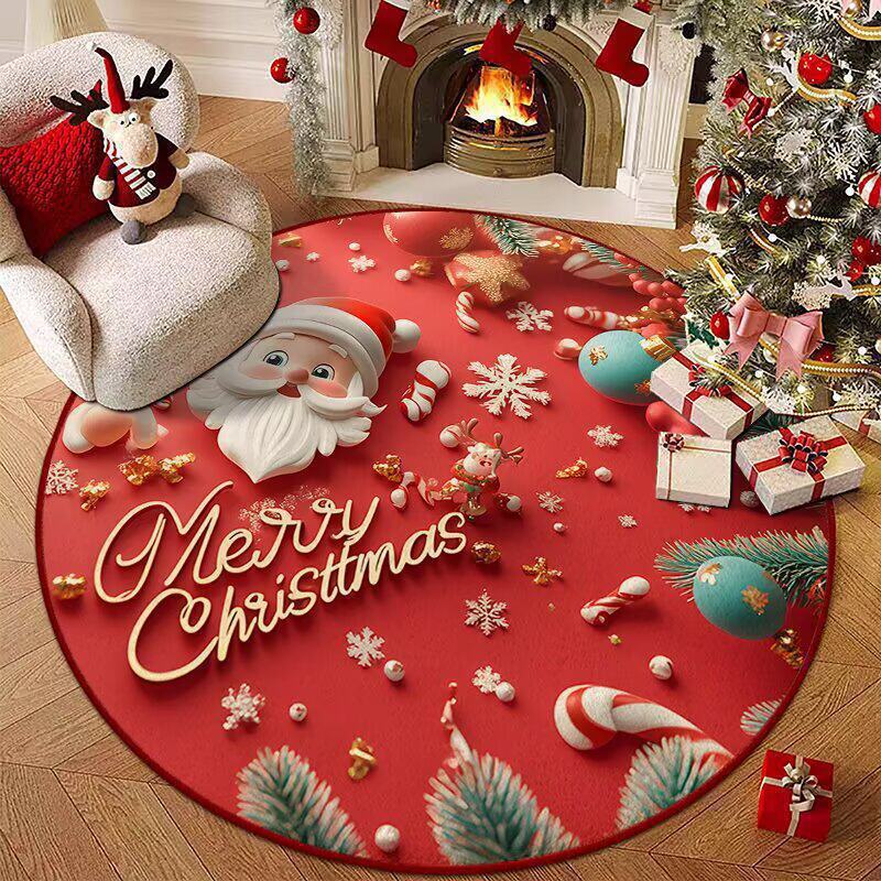Holiday-Themed Round Area Rug Bowlift — product view 5