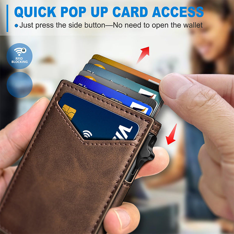 Compact Multi-Function Leather Wallet LoungeYard — product view 4