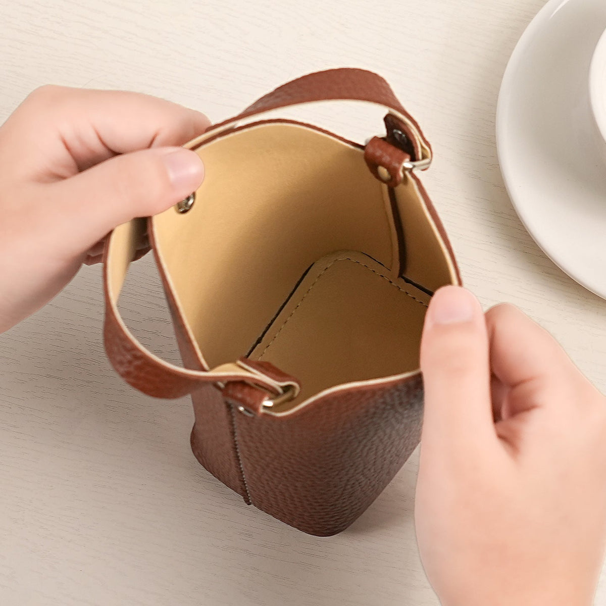 Mini Textured Handheld Bag — product view 6
