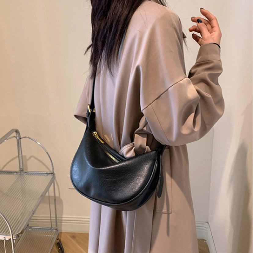 Sleek Crescent Shaped Crossbody Bag LoungeYard — product view 1