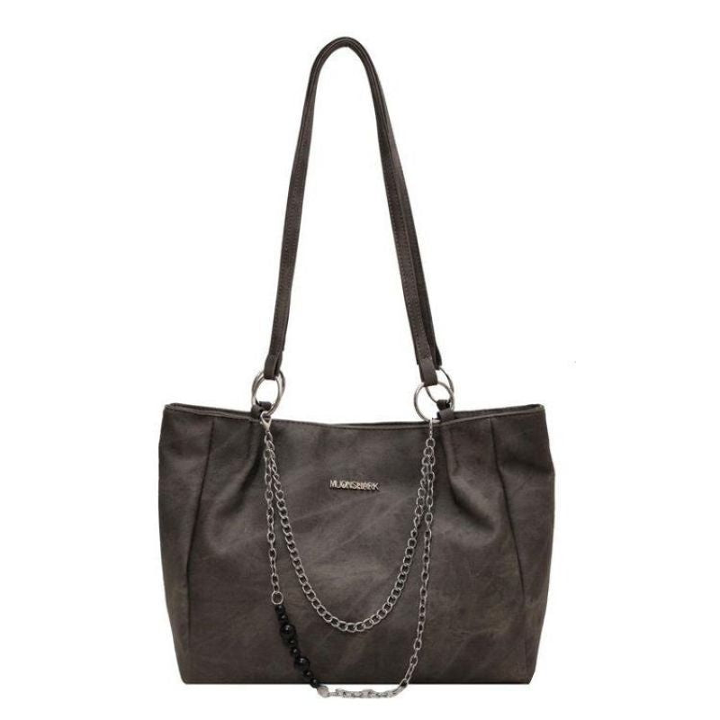 Spacious Soft Faux Leather Tote Bag LoungeYard — product view 5