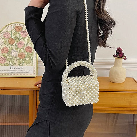 Pearl-Embellished Vintage Handbag — product view 3
