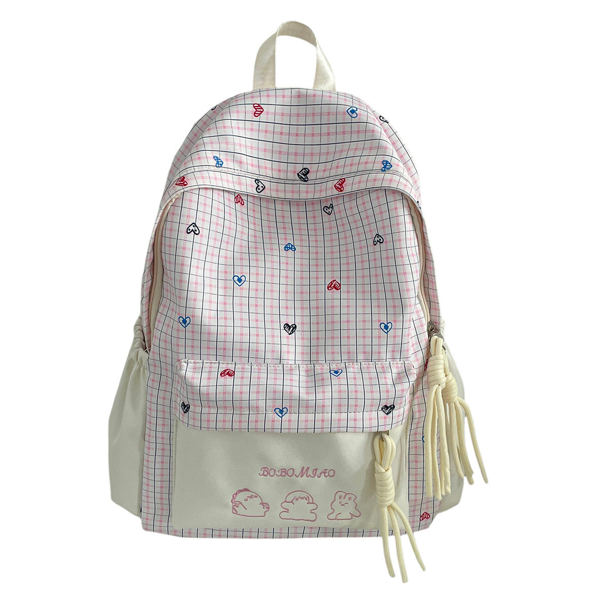 Fun Heart Print Casual Backpack LoungeYard — product view 5