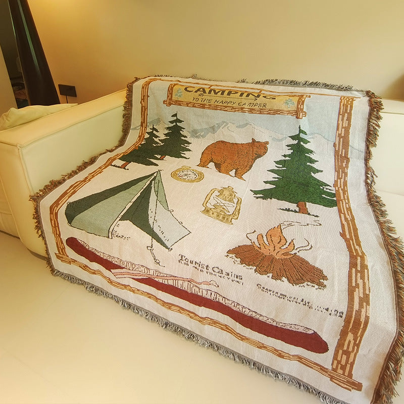 Cozy Campfire-Themed Blanket — product view 1