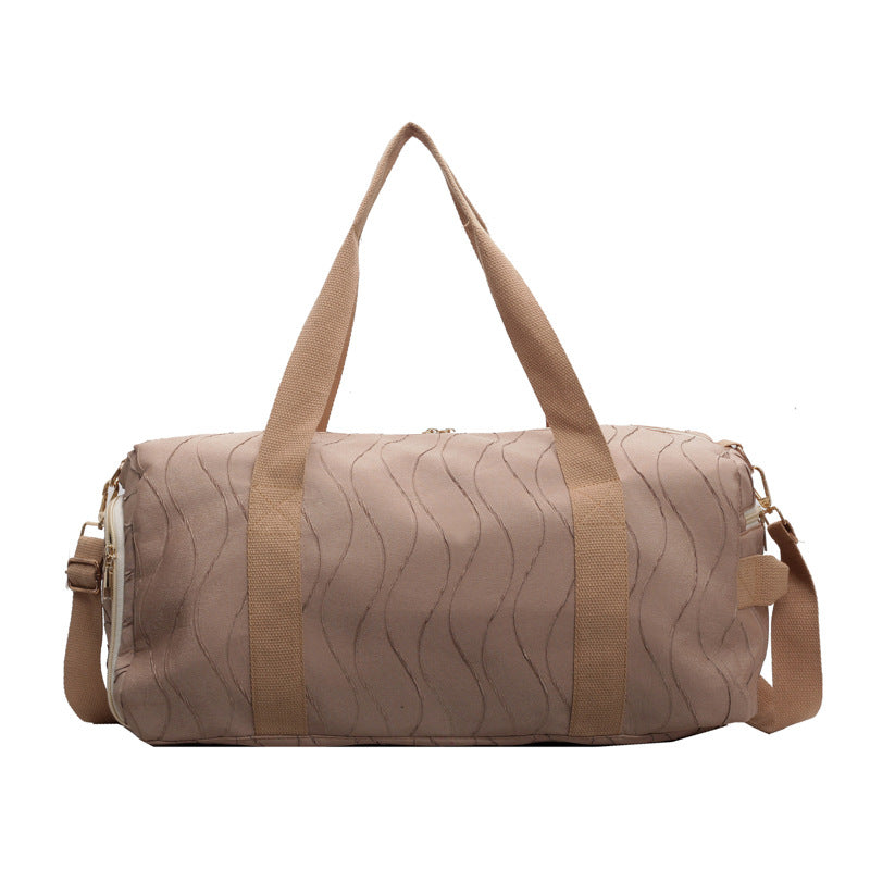 Sporty travel bag with stylish wave pattern LoungeYard — product view 6