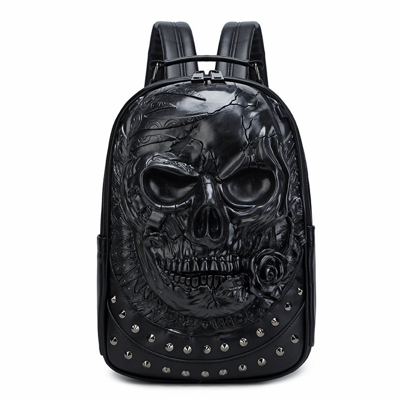 Stylish backpack with skull design LoungeYard — product view 7