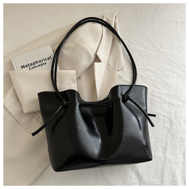 Stylish Leather Tote Bag LoungeYard — product view 7