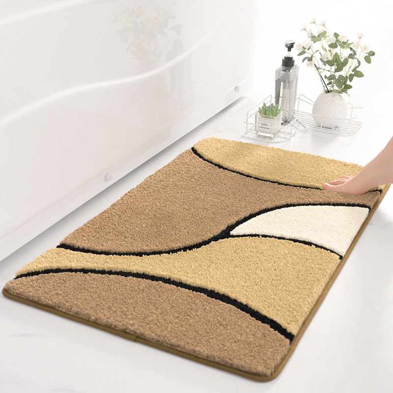 Wave Patterned Bathroom Mat Bowlift — product view 4