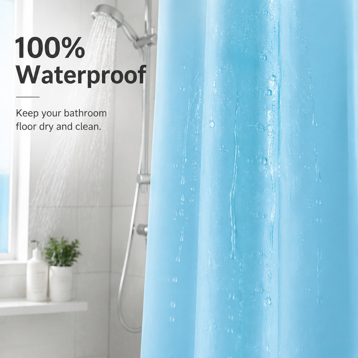 Waterproof Fabric Shower Curtain LoungeYard — product view 1