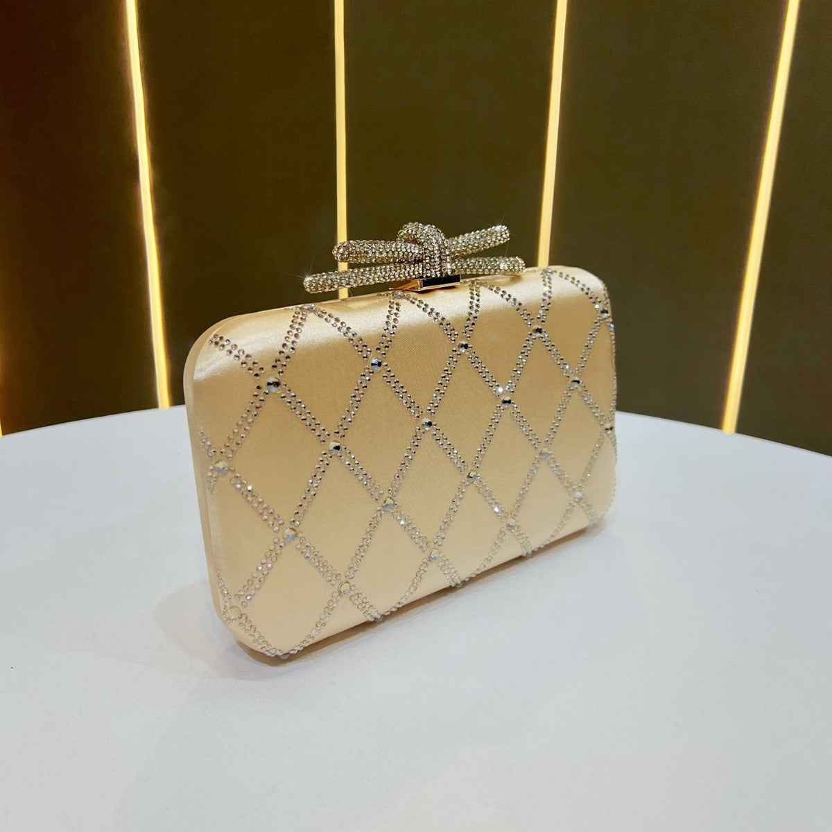 Decorative Rhinestone-Studded Evening Clutch — product view 2