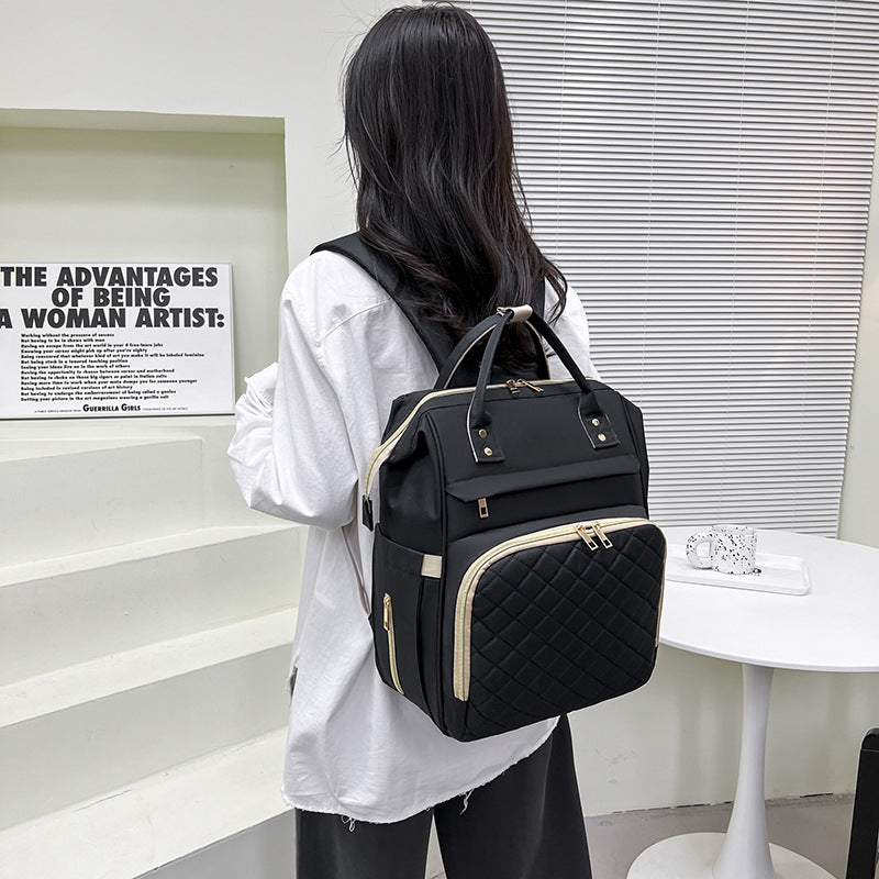 Multi-Functional Quilted Travel Backpack LoungeYard — product view 2