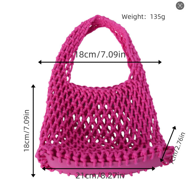 Macrame Tote Bag with Modern Design LoungeYard — product view 5
