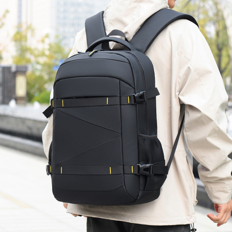 Modern backpack with multidimensional compartments and breathable back LoungeYard — product view 6