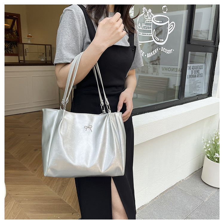 Elegant Glossy Hobo Handbag LoungeYard — product view 7