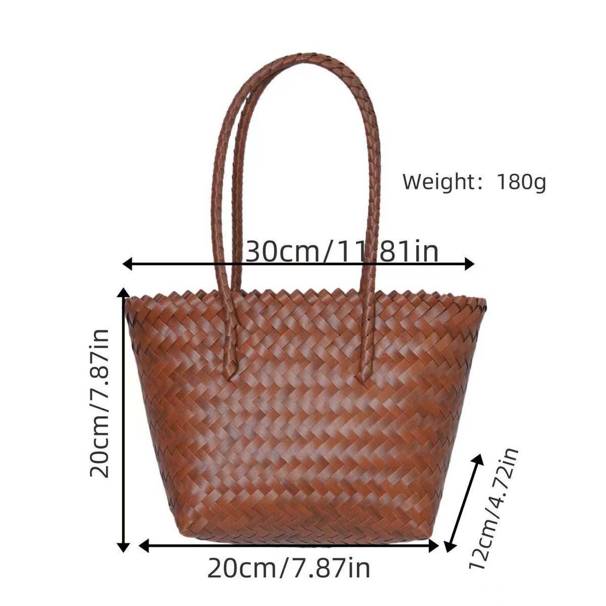 Braided tote bag with ergonomic handles LoungeYard — product view 5
