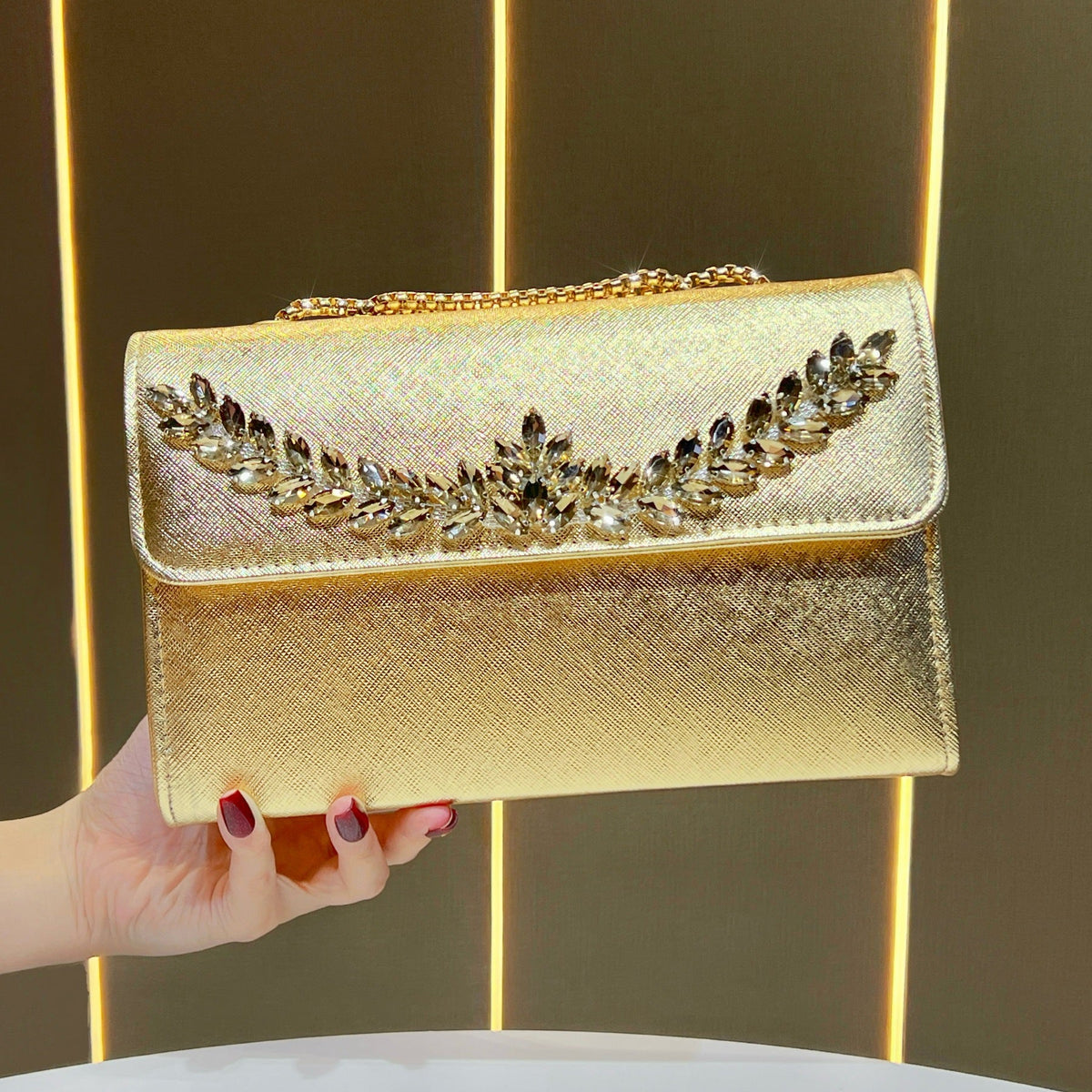 Crystal-Embellished Evening Bag — product view 2
