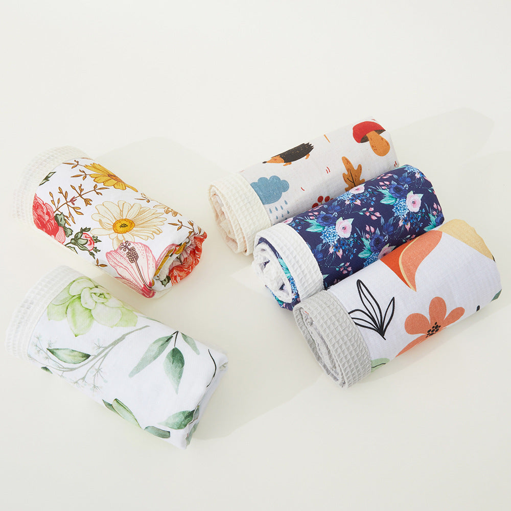 Floral Patterned Baby Blanket LoungeYard — product view 1