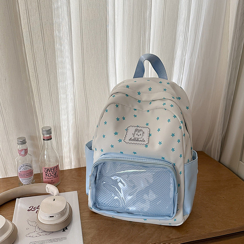 Cute Star Patterned Backpack — product view 3