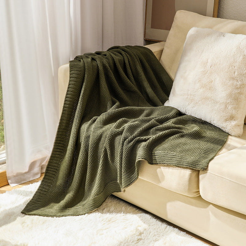 Cozy Knitted Throw Blanket LoungeYard — product view 3