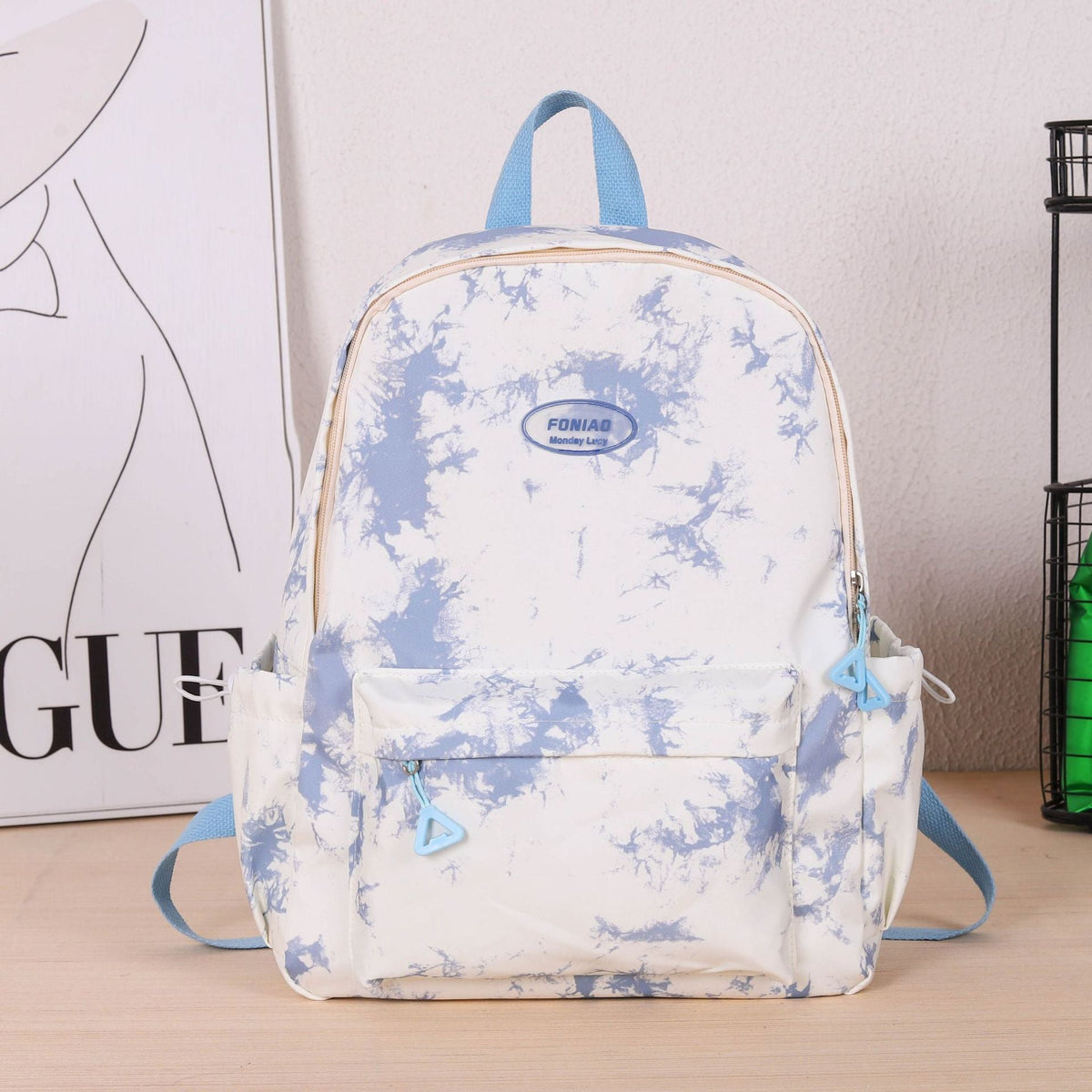 Stylish Marble-Patterned Backpack — product view 4