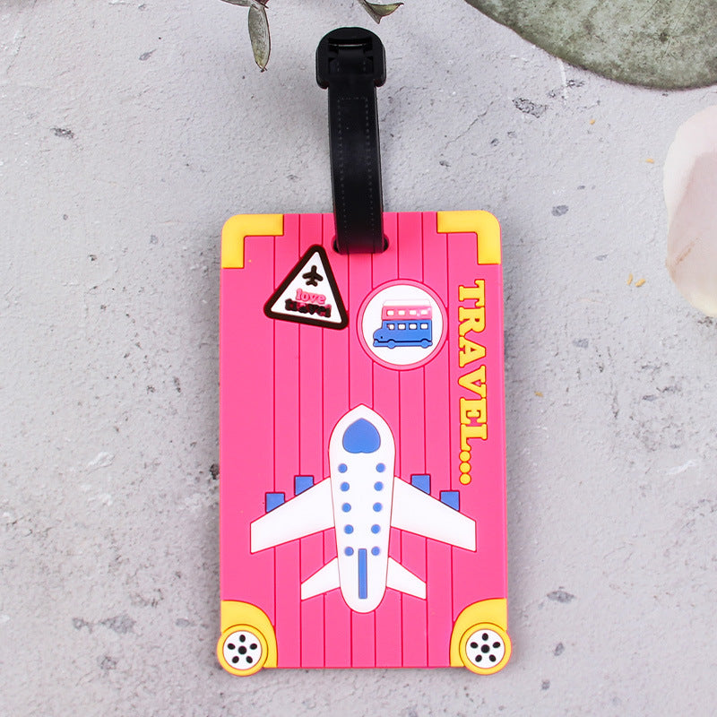 Fun Airplane-Themed Luggage Tag LoungeYard — product view 2
