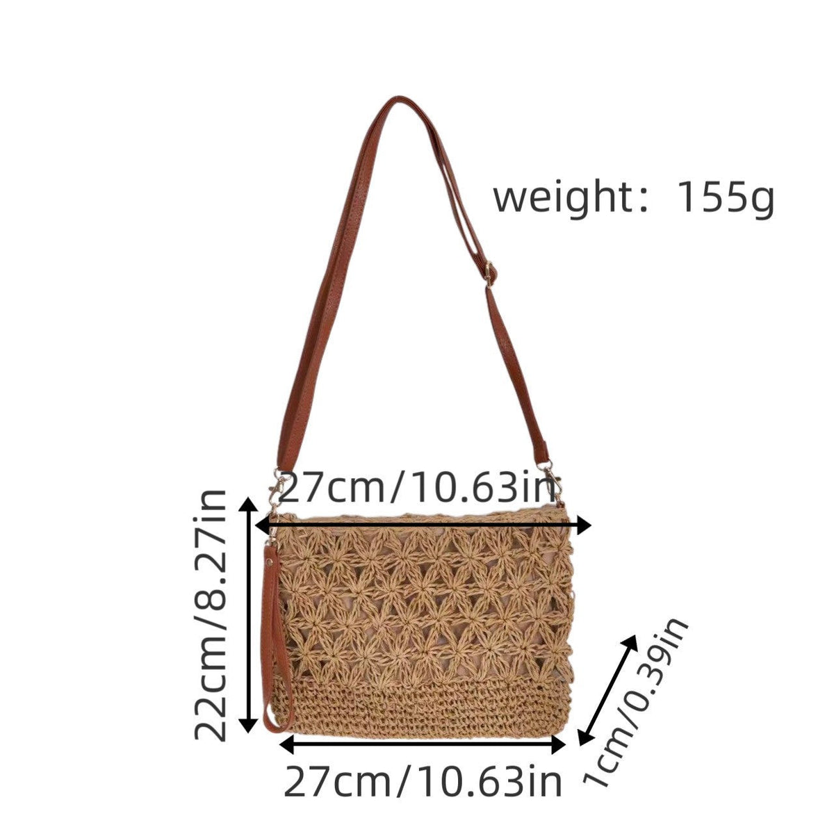 Shoulder bag with elaborate crochet designs LoungeYard — product view 6