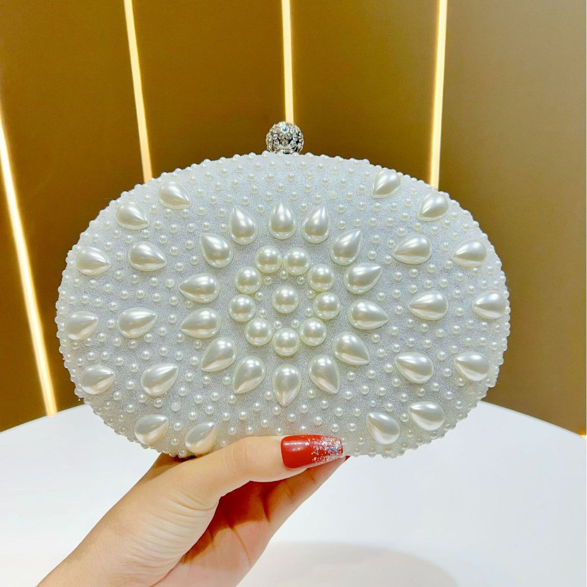Pearl-Embellished Clutch — product view 6