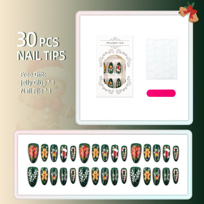 Holiday-Themed Artistic Press-On Nail Set — product view 4