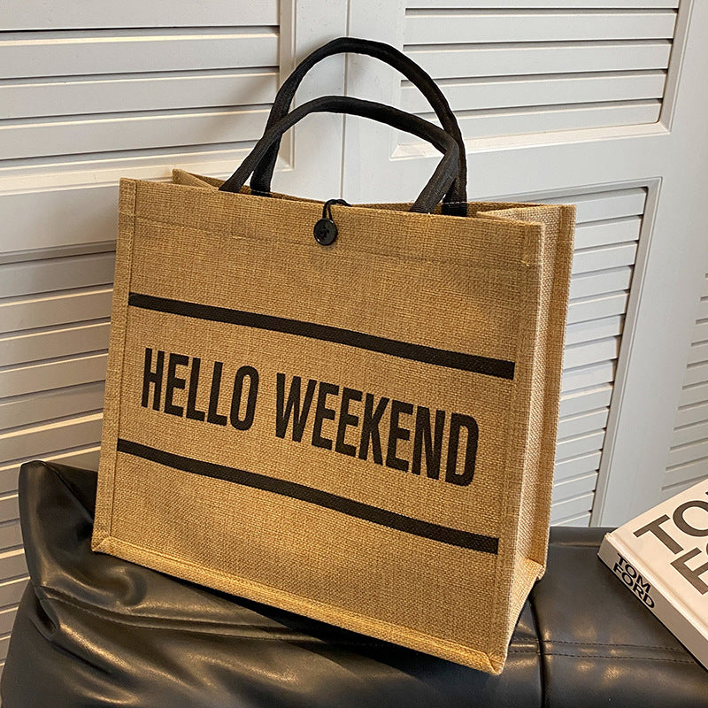 Elegantly Designed Linen Tote Bag — product view 7