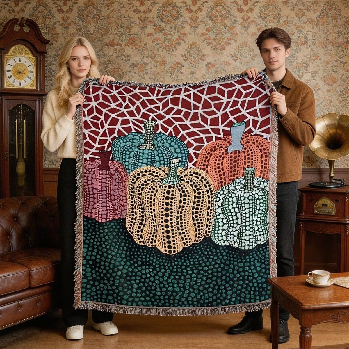 Cozy Decorative Halloween Throw Blanket — product view 1