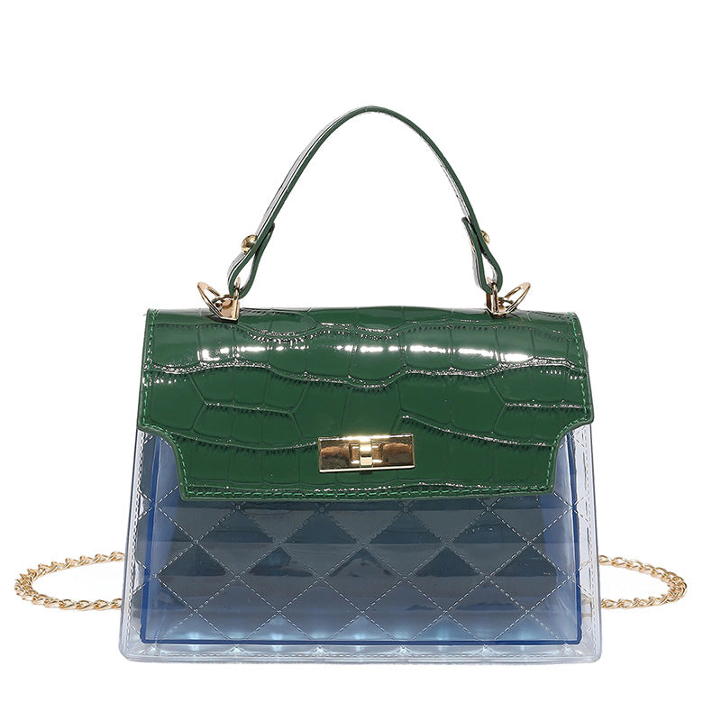 Glossy Crocodile Patterned Handbag — product view 7