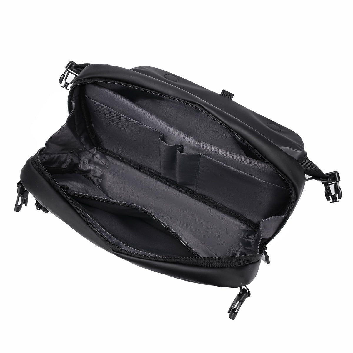 Messenger bag with versatile compartments and water-repellent material LoungeYard — product view 4