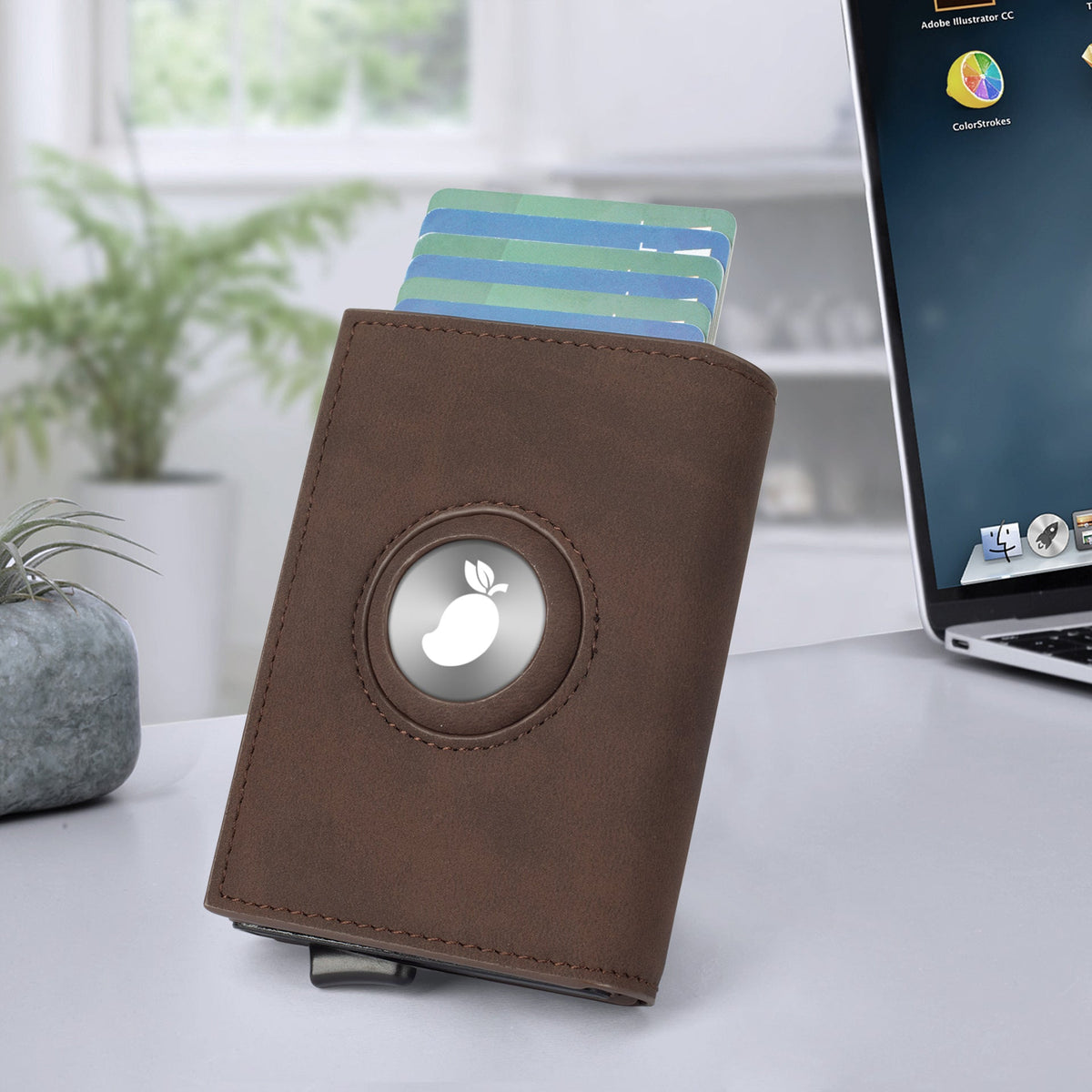 RFID-Blocking Leather Wallet LoungeYard — product view 2