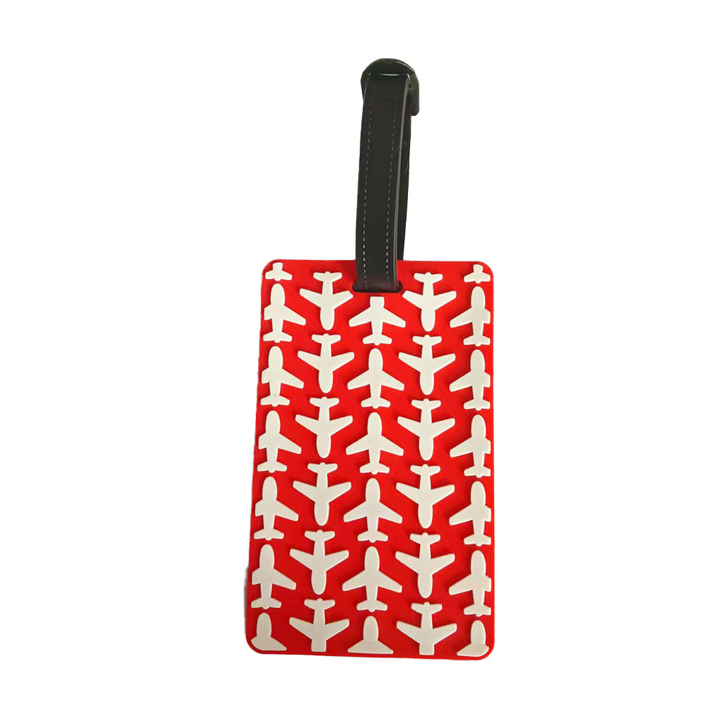 Unisex luggage tag in modern airplane design LoungeYard — product view 5