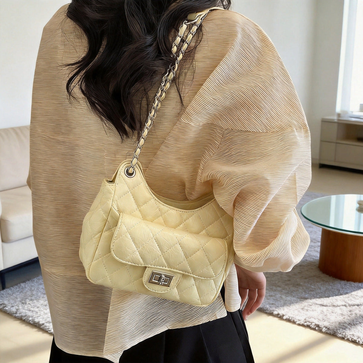 Quilted Evening Shoulder Bag LoungeYard — product view 3