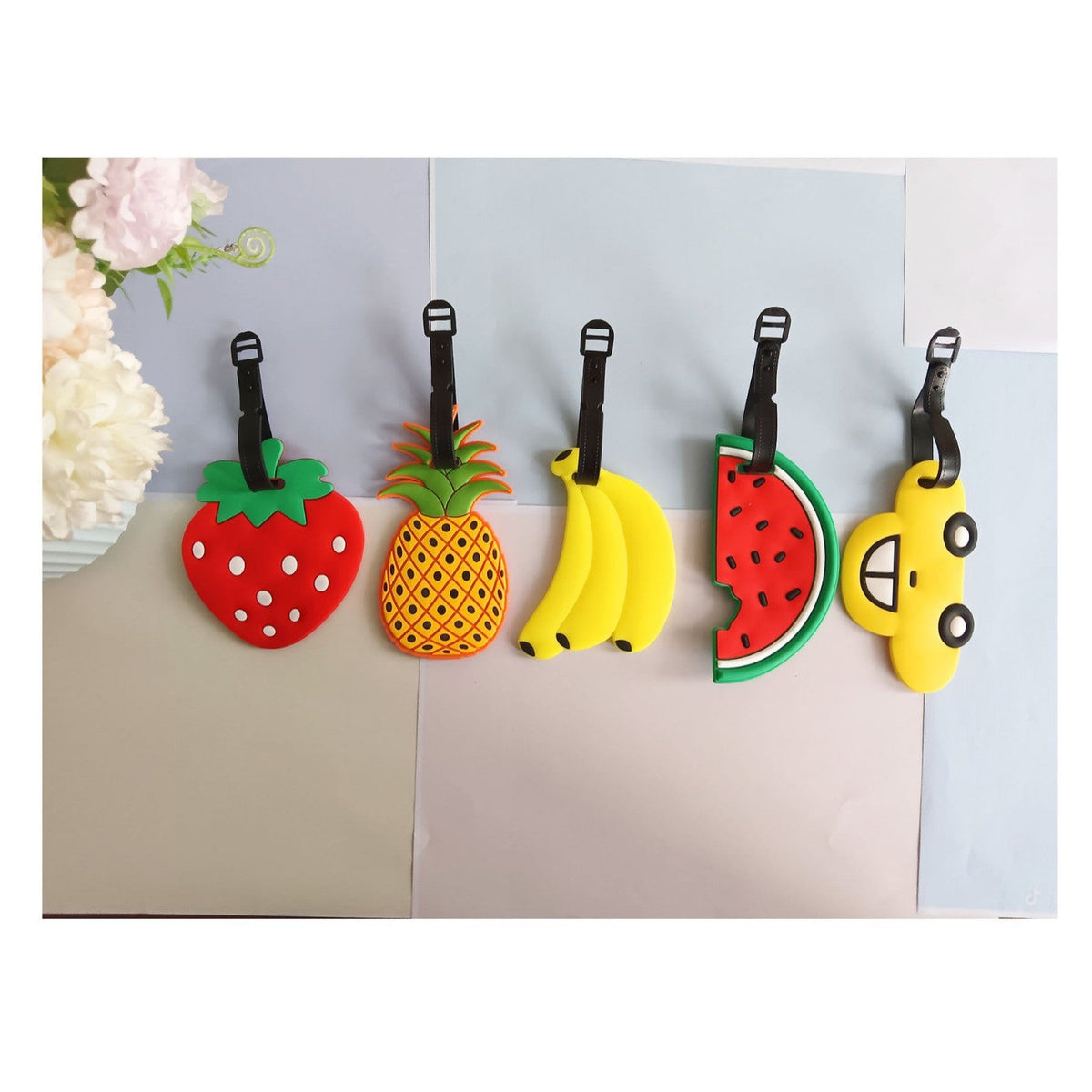 Unisex Luggage Tag in Creative Strawberry Design LoungeYard — product view 1