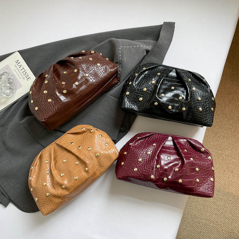 WoElegant Textured Crocodile Pattern Clutch Bag LoungeYard — product view 1
