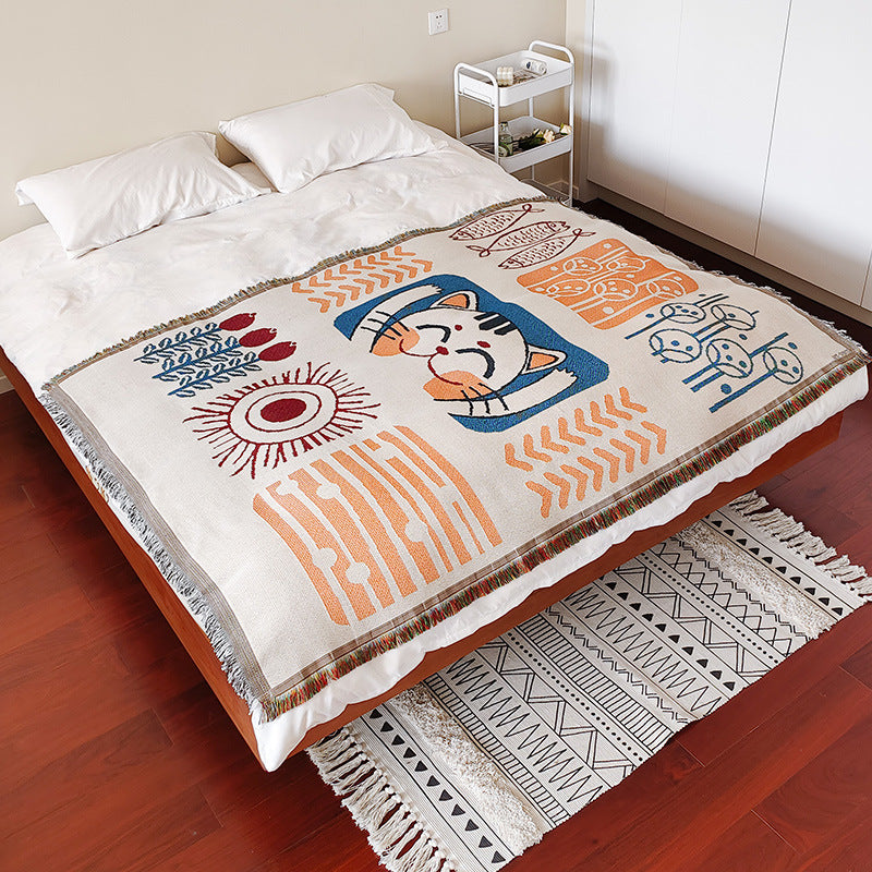 Bohemian Patterned Throw Blanket — product view 6
