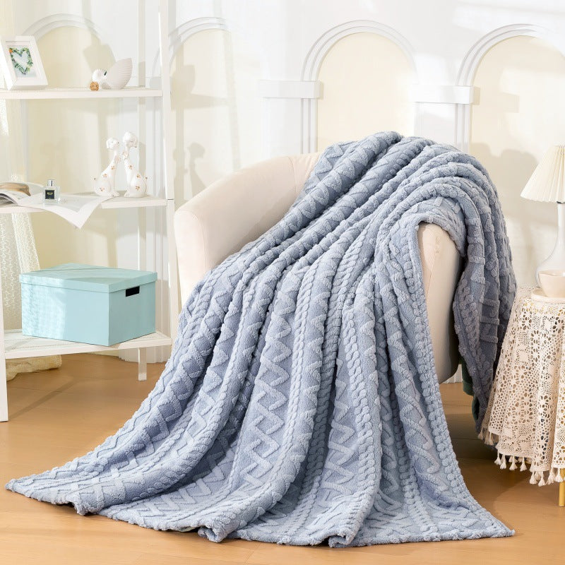 Textured Plush Throw Blanket — product view 7