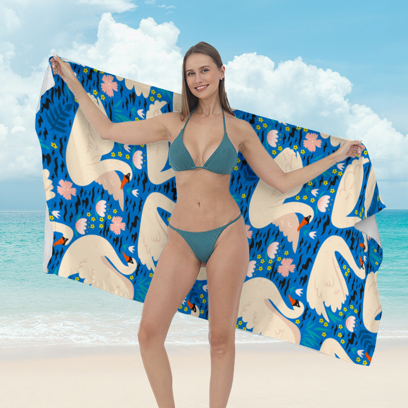 Beach towel with creative surf designs LoungeYard — product view 1