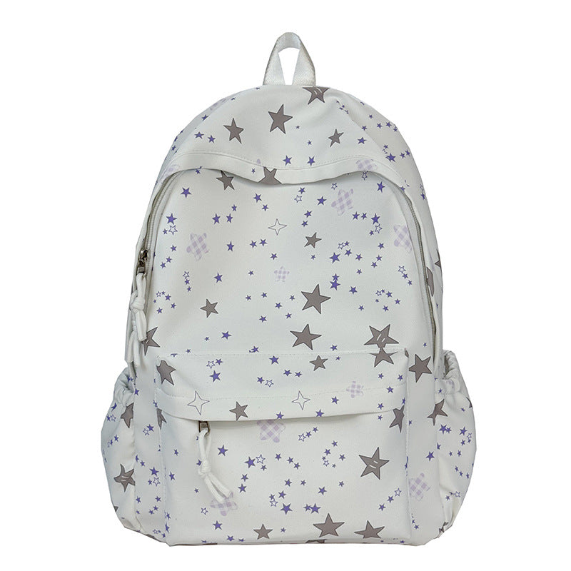 Casual Star-Patterned Backpack LoungeYard — product view 1