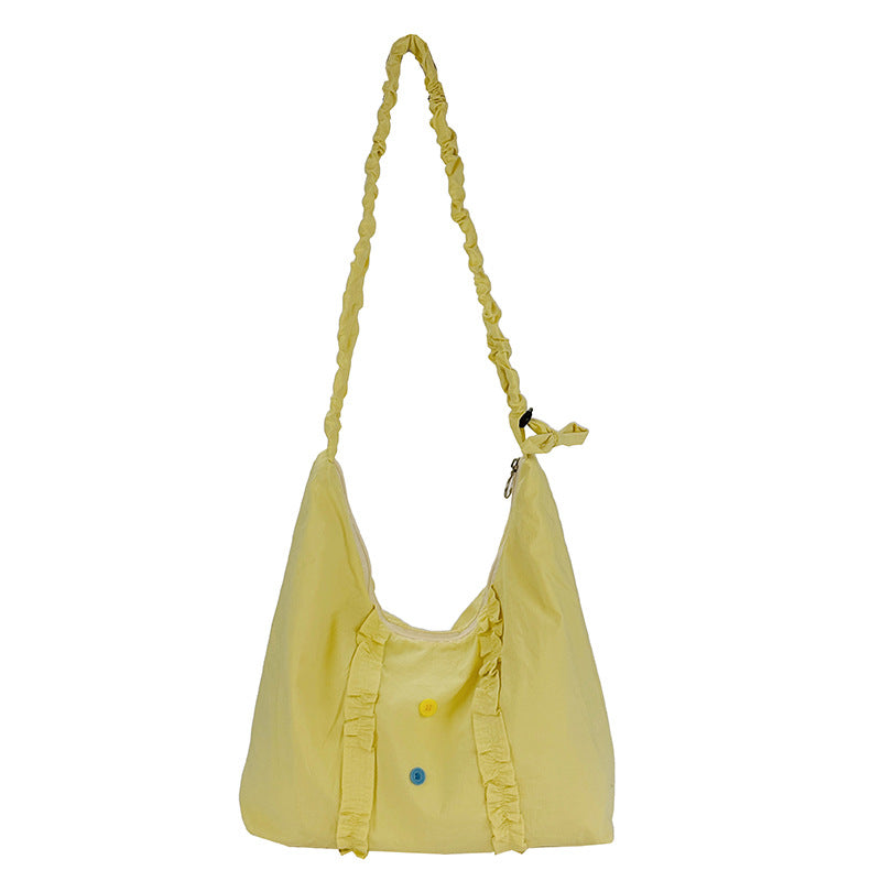 Ruffled Handmade Shoulder Bag — product view 5