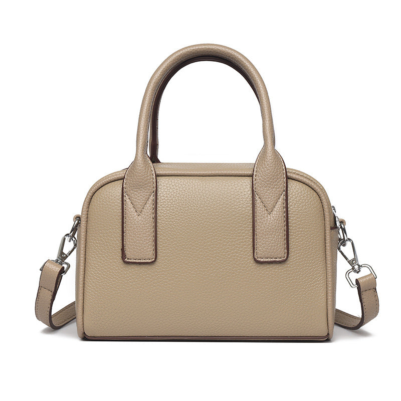 Textured Leather Mini Handheld Satchel LoungeYard — product view 7