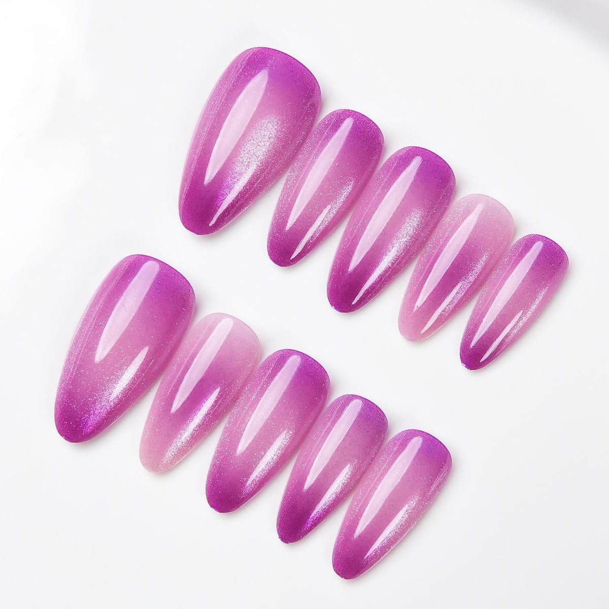 Stiletto Shaped Press-On Nail Set with Ombre Finish — product view 3