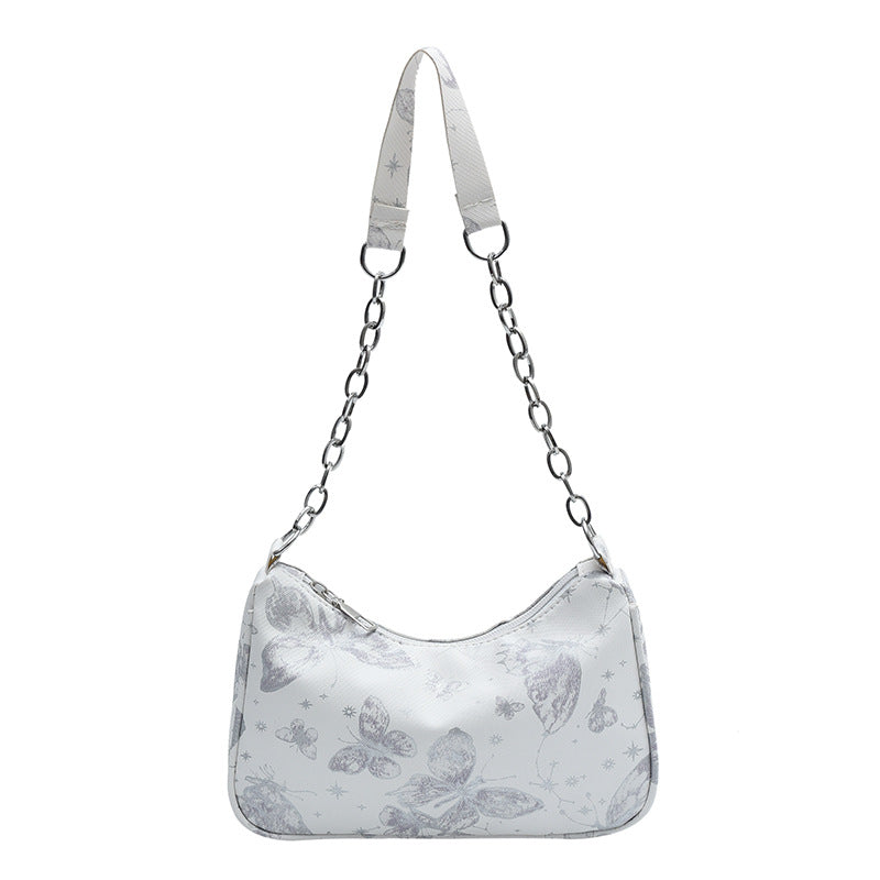 Butterfly Print Designer Hobo Bag — product view 2