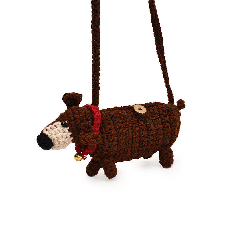 Adorable Crocheted Dog-Themed Crossbody Bag — product view 1