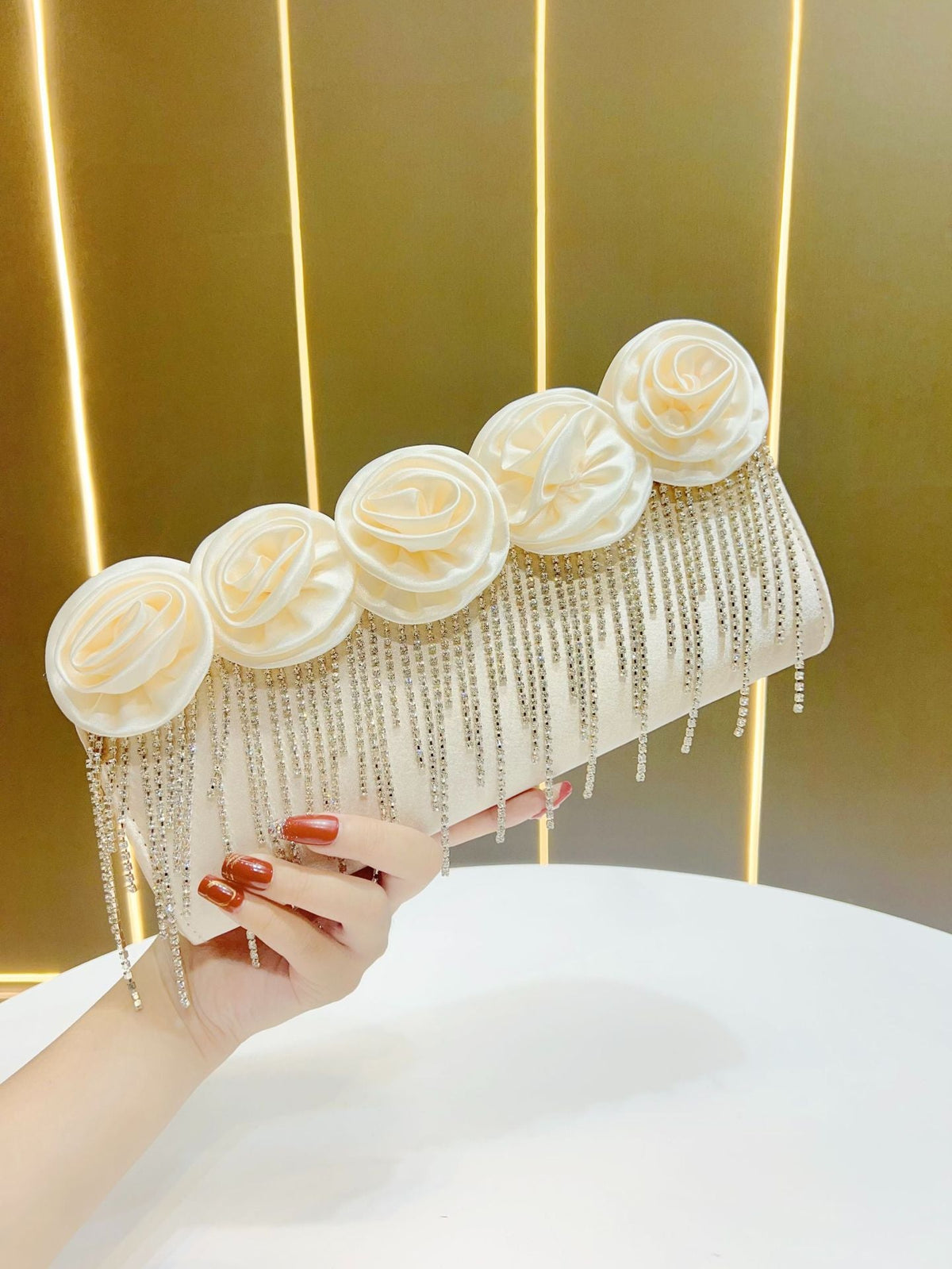 Floral-Embellished Evening Clutch — product view 6