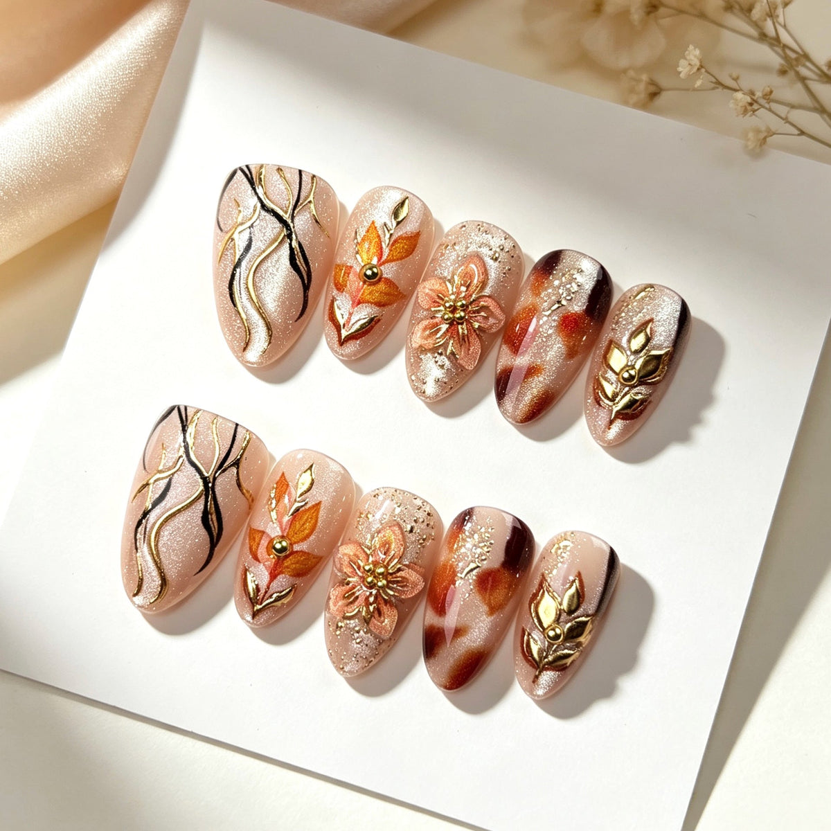 Floral Elegance Press-On Nail Set — product view 3